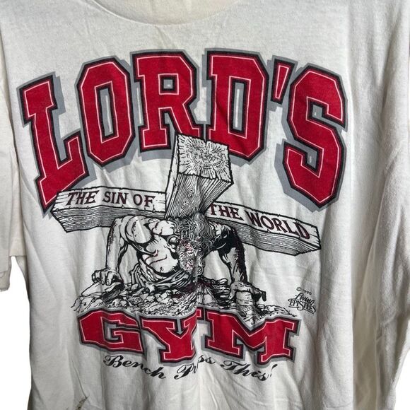 Vintage 90s Lord’s Gym T Shirt XL - Picture 2 of 7
